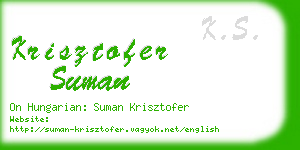 krisztofer suman business card